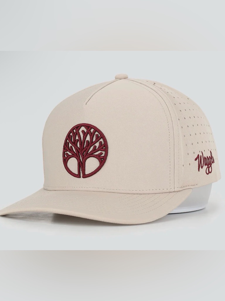 Wiggles Beige And Maroon Tree Logo Men's Hat